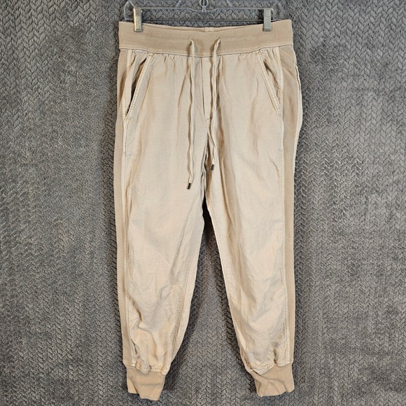 GAP Other - Gap Mens Linen Cotton Blend Joggers Beige Tan Drawstring Pants Small 1064